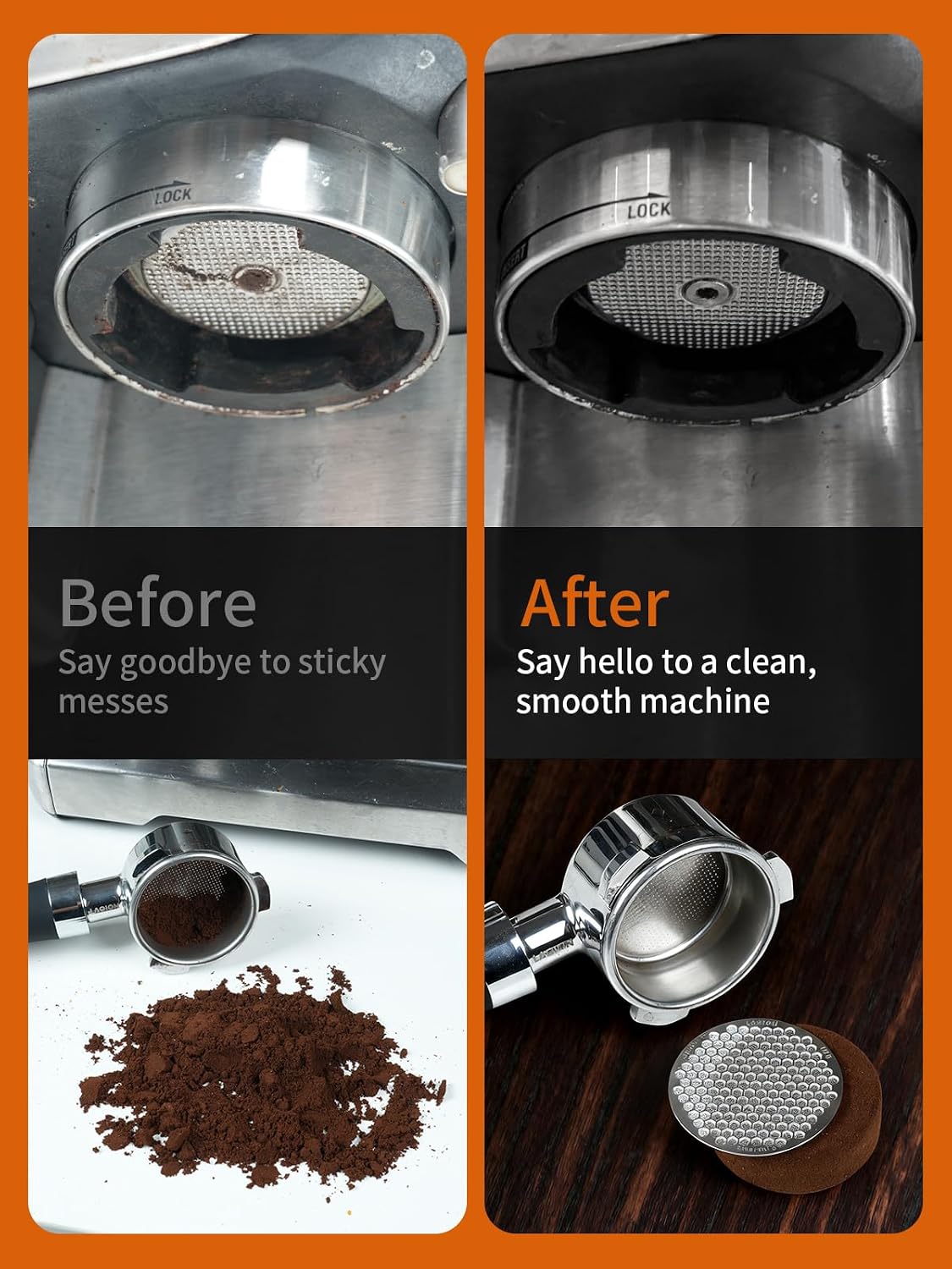 LAOION 53.3mm Espresso Puck Screen, Reusable Espresso Filter Screen