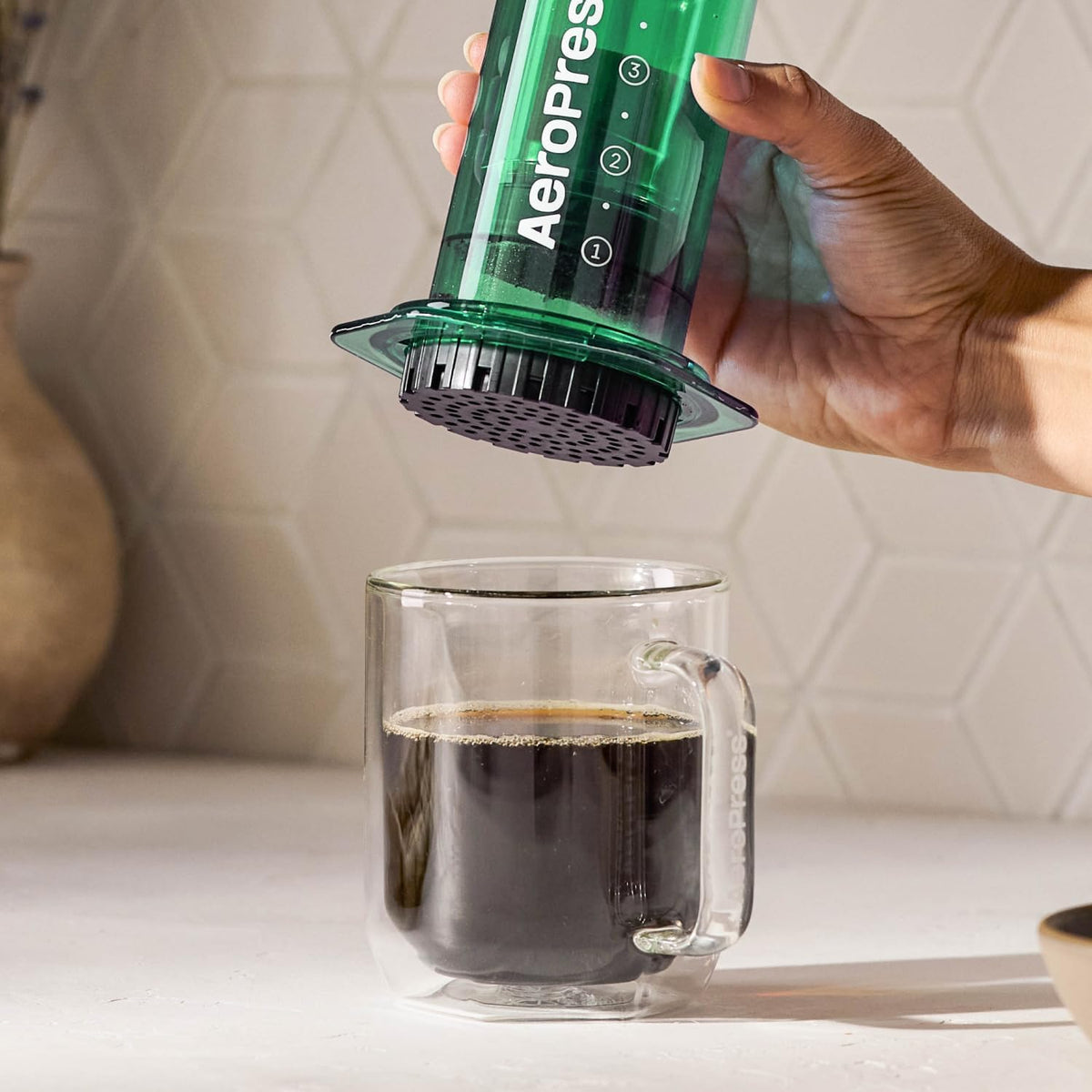 AeroPress Clear Green Coffee Press