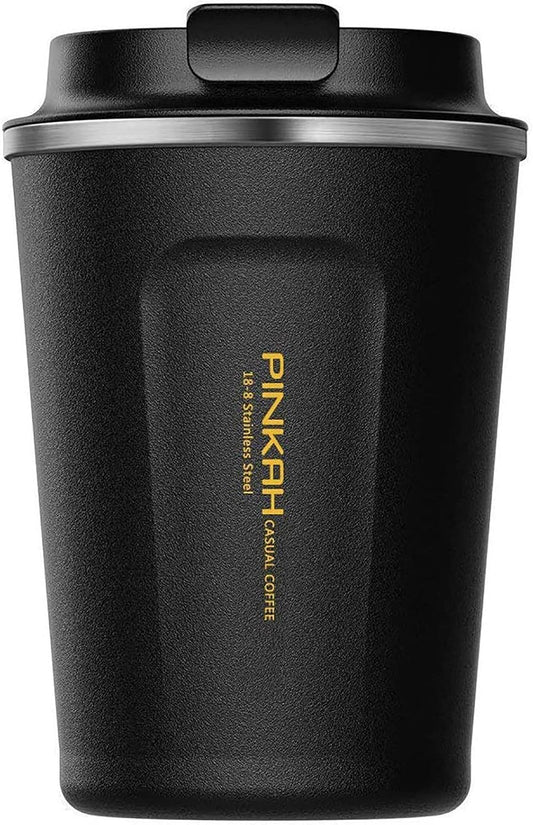 12OZ Vacuum Travel Mug for Ice Drinks/Hot Beverage, Double Walled Stainless Steel Insulated Coffee Tumbler Cup, Thermal Coffee Mug