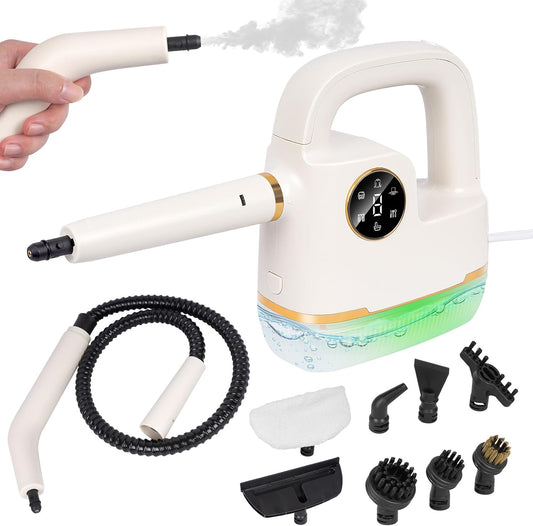 Handheld Steam Cleaner [One Click Clean] Steamer for Cleaning 10-in-1 High Pressure Steam Cleaner for Home/Car