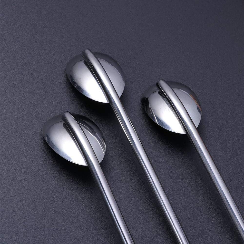 8pcs 2 in 1 Stainless Steel Straws Spoons with 2pcs Cleaning Brushes | Reusable Metall Straws Spoon Snow Cone Straws Drinking Stainless Steel Ice Tea Long Spoons Straws for Cocktail Milkshake