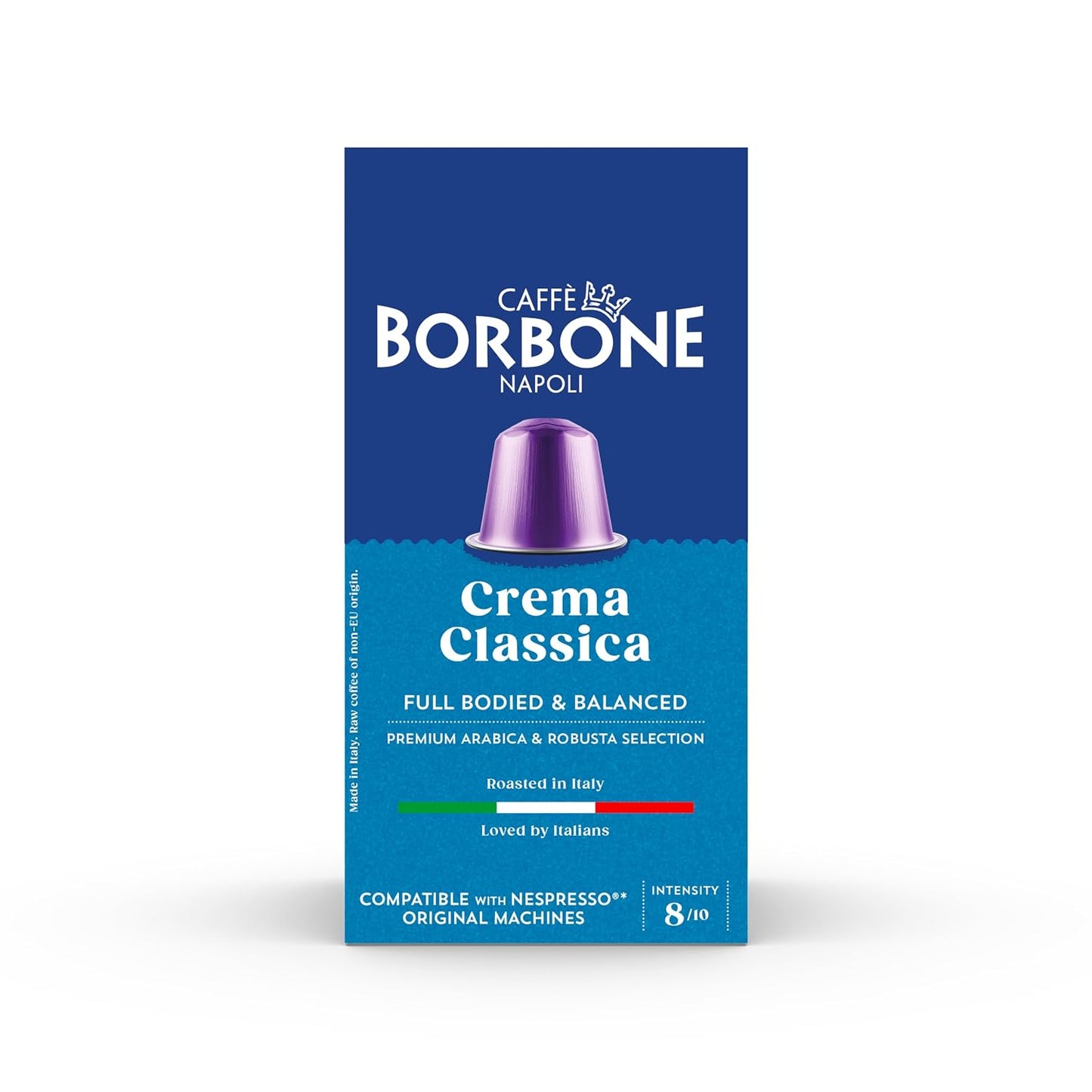 Caffè Borbone Crema Classica Aluminum Capsules Compatible with Nespresso Original Machines, Medium Roast, 50 Count