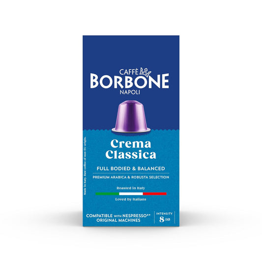Caffè Borbone Crema Classica Aluminum Capsules Compatible with Nespresso Original Machines, Medium Roast, 50 Count