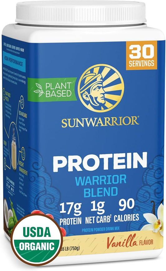 Sunwarrior Vegan Protein Powder Organic Plant-Based Protein | BCAA Amino Acids Hemp Seed Plant Protein | Soy Free Dairy Free