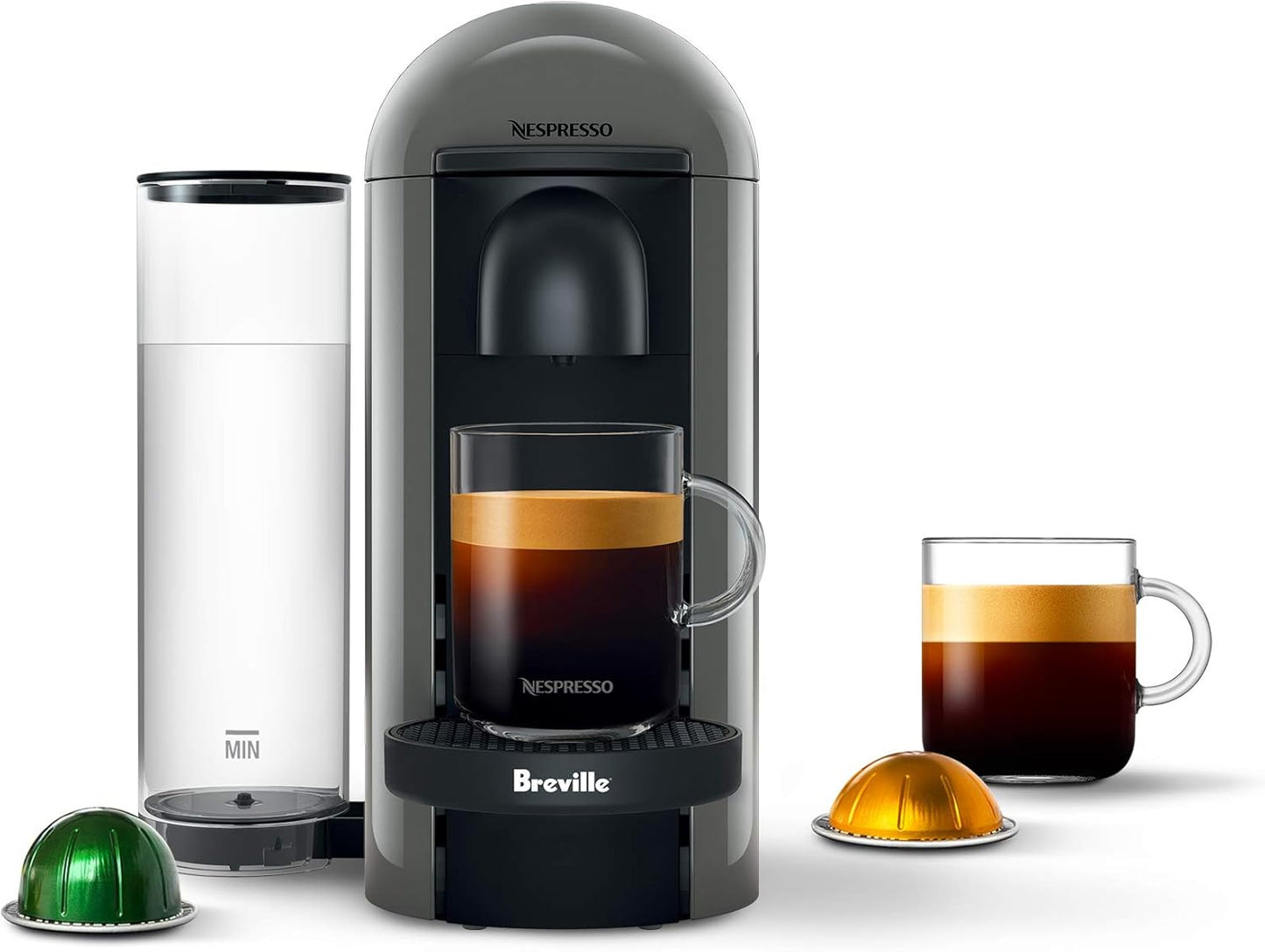 Breville Nespresso VertuoPlus Coffee and Espresso Machine by Breville,8 ounce,Grey