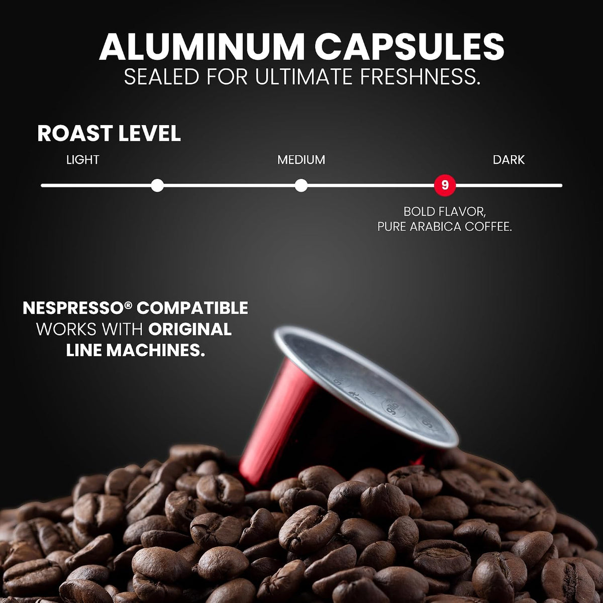 gila cafe Mexico Coffee Capsules, Nespresso Original Line, Dark Roast, 60ct