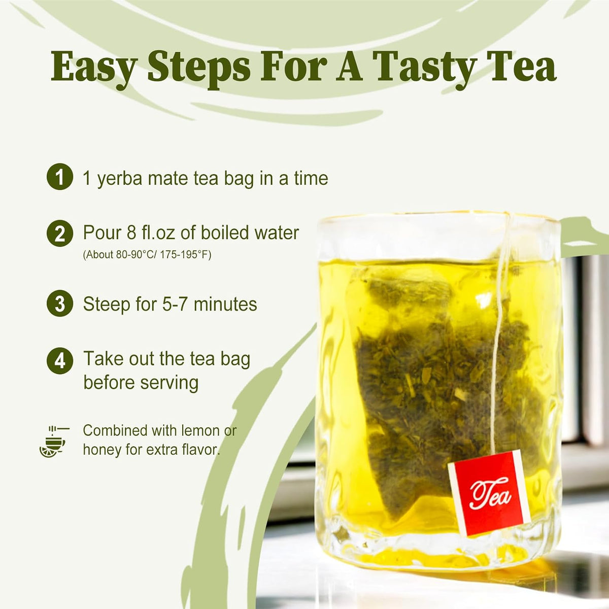 FullChea - Yerba Mate Tea, 40 Count,Unsmoked, Cultivated From Argentina | Unsmoked yerba mate, rich in antioxidants and plant nutrients, suitable for daily energizing tea