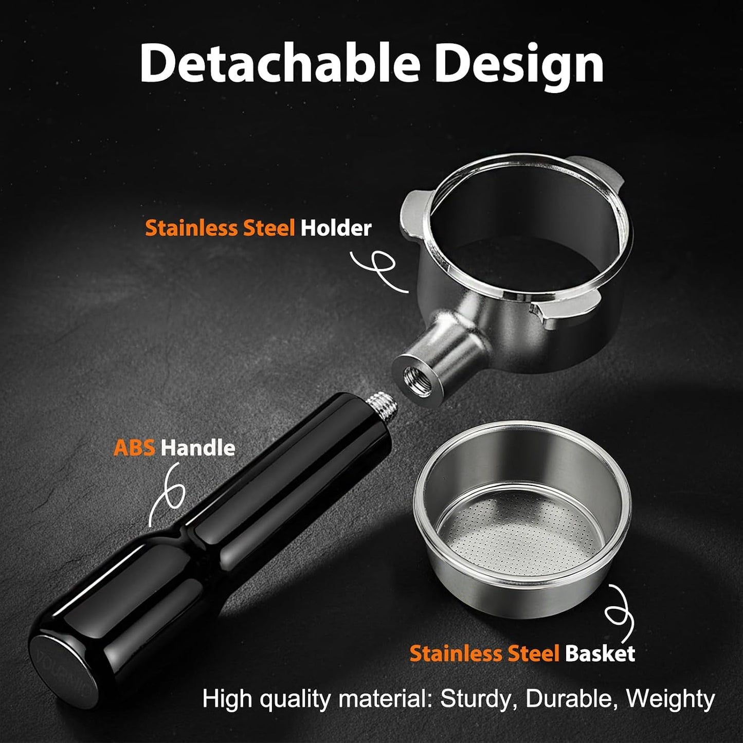 54mm Bottomless Portafilter for Breville Espresso Machines, Black