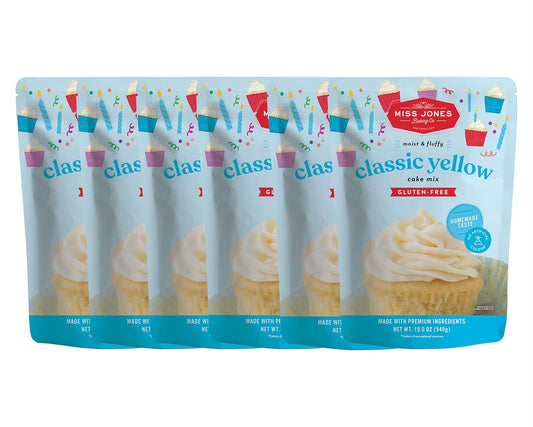 Miss Jones Baking Gluten-Free Classic Yellow Cake Mix - Certified Gluten Free & Made with Premium Ingredients, Easy To Bake
