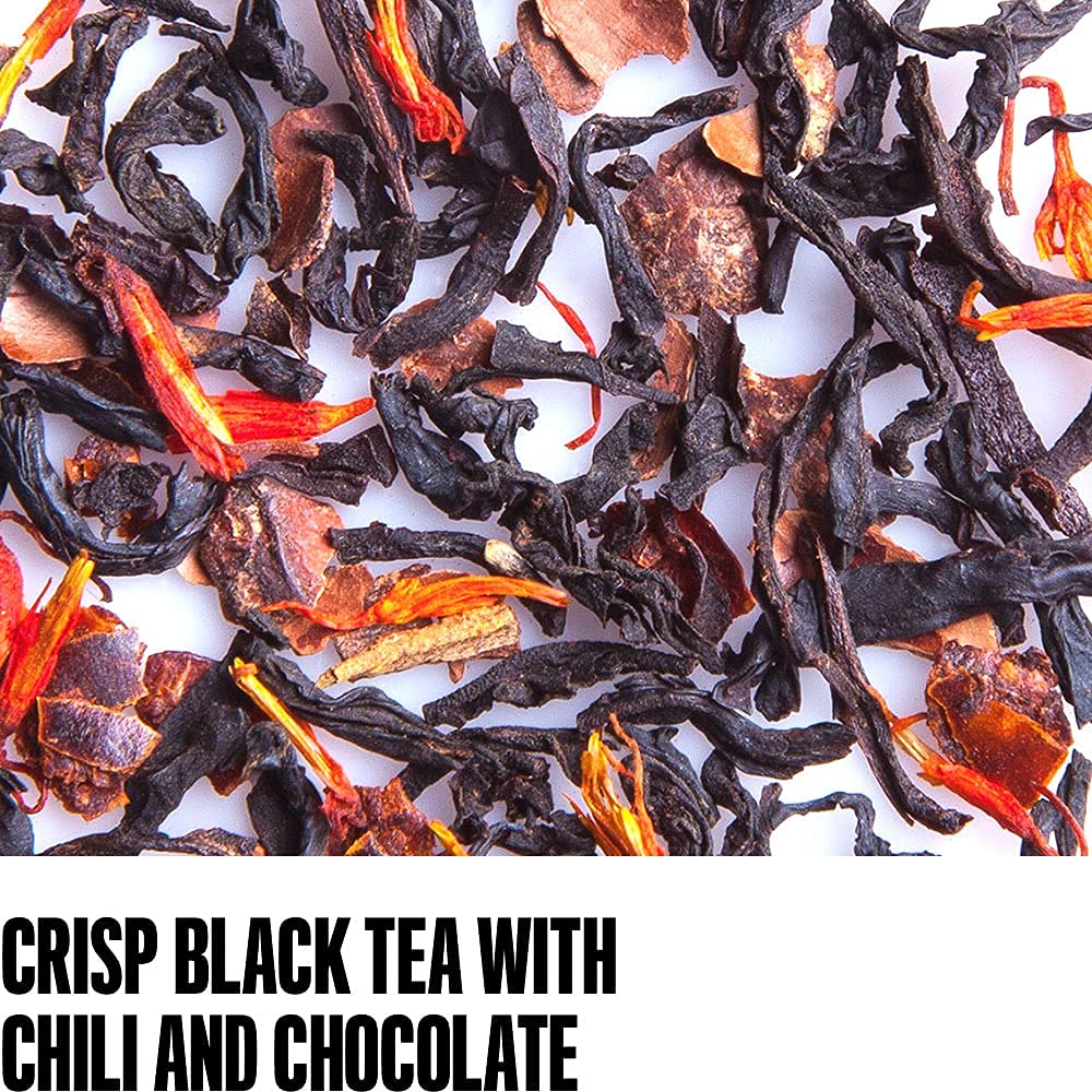August Uncommon Painted Desert Black Tea – Mexican Chili &amp; Cocoa (1.75oz) | Spicy and Rich Blend with Notes of Mexican Chili, Cinnamon, and Dark Cocoa – Loose Leaf Tea Caffeinated in a Resealable Pouch