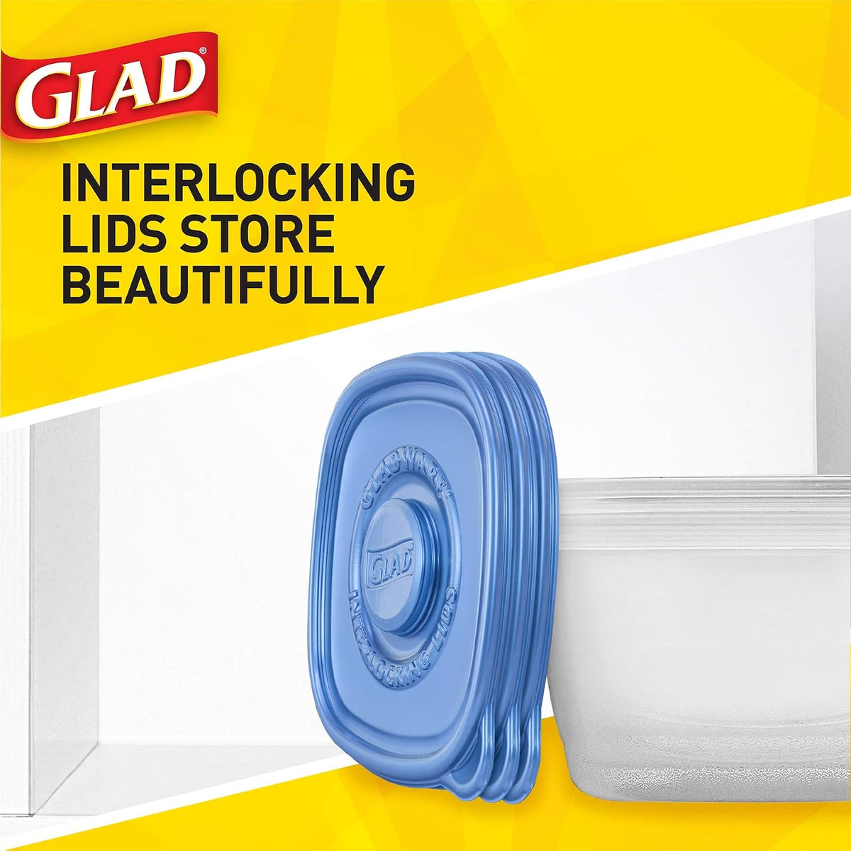 GladWare To Go Lunch Food Storage Containers | Easy to Use Glad Food Storage Containers, Round Food Containers, Medium Containers Hold up to 32 Ounces of Food, 4 Count Set (Pack of 6)