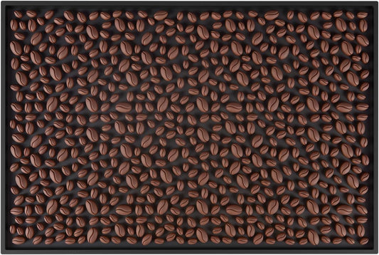 Rubber Bar Mat 18"x12", Black – Durable, Non-Slip, Non-Toxic Spill & Drying Mats for Bars,Restaurants,Coffee Shops,