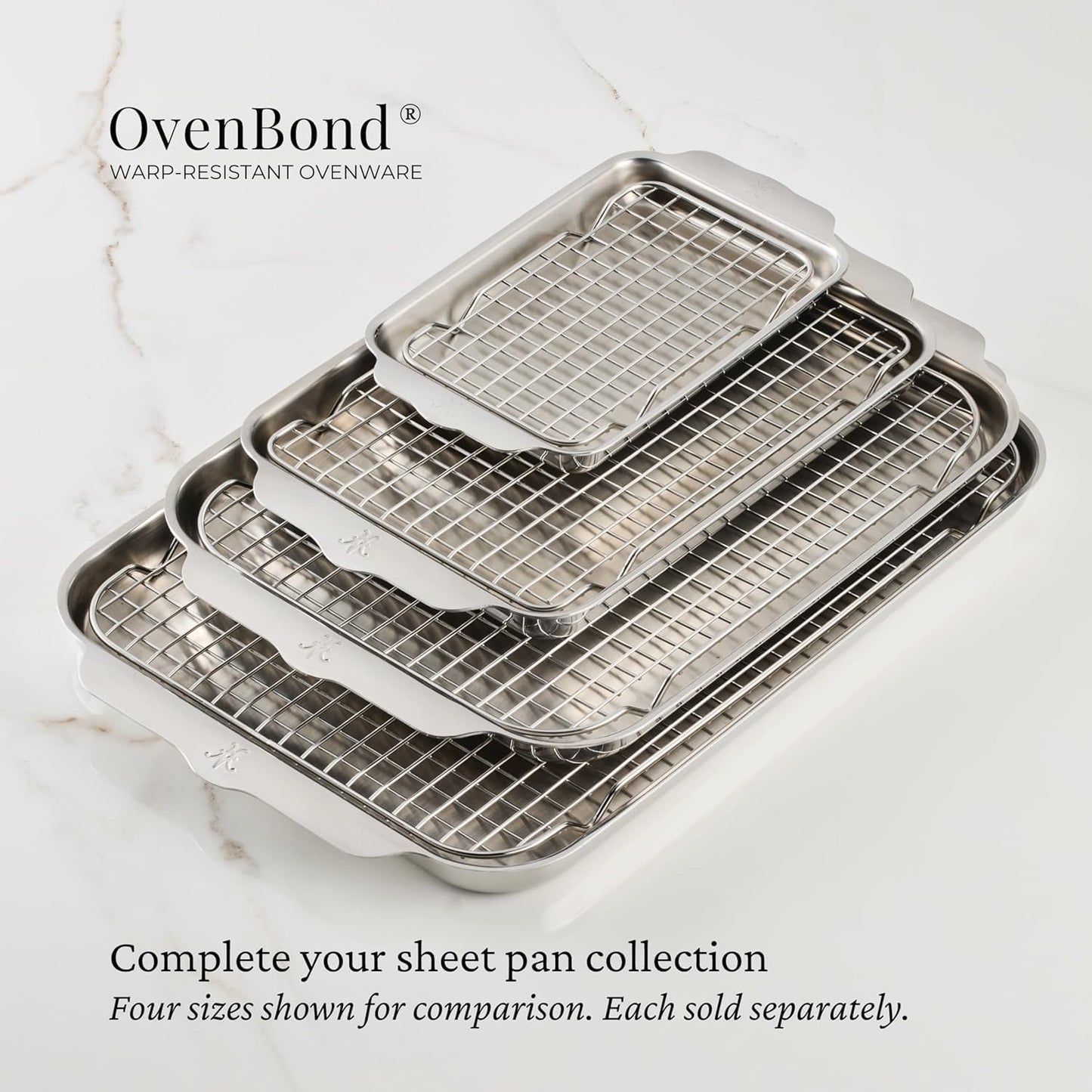 Hestan - OvenBond Collection - 13" x 18" Tri-Ply Clad Stainless Steel Half Sheet Pan