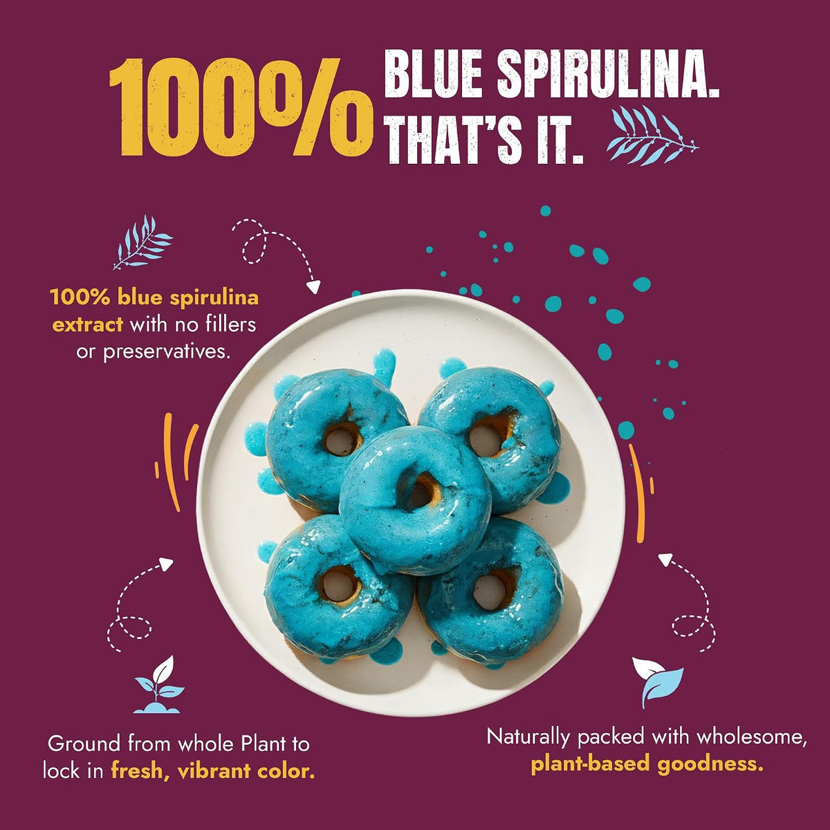 Suncore Foods Organic Blue Spirulina Powder 2 oz
