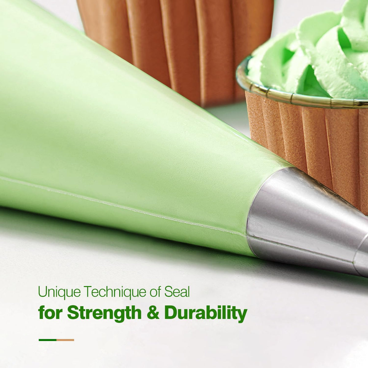 Keenpioneer Disposable Piping Bags, Biobased, 21 Inch, Clear,