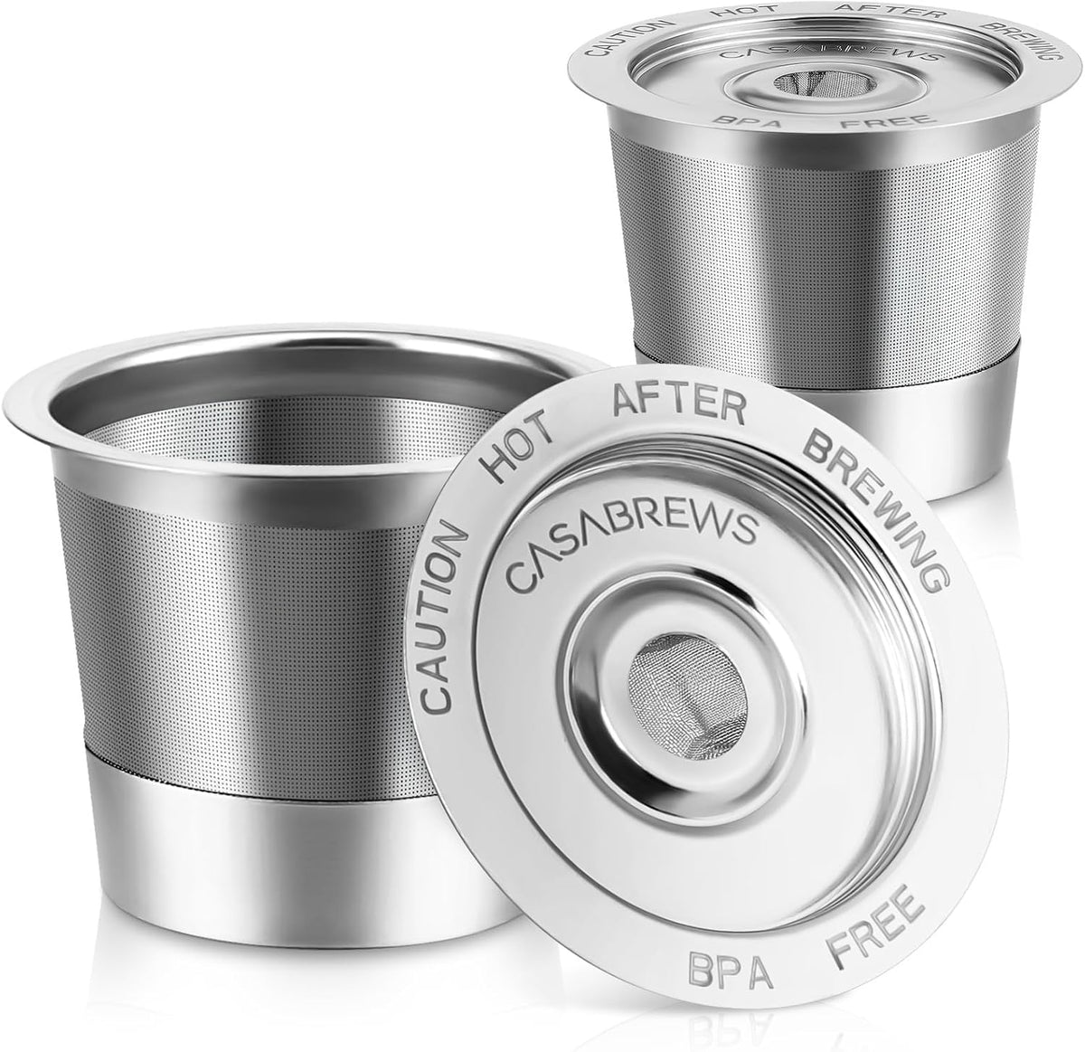 CASABREWS 2 Pack Reusable K Cups Coffee Pods for Keurig 1.0 Coffee Makers