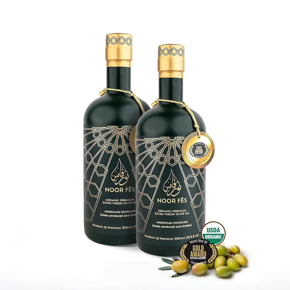 NOOR FÈS USDA Organic Extra Virgin Olive Oil