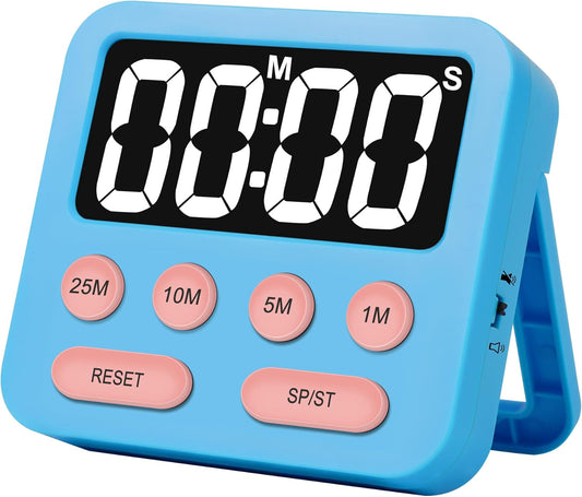 Pomodoro Timer for Kids, Digital Productivity Timer with Loud Alarm, Timers for Classroom, Suitable for ADHD Study Work