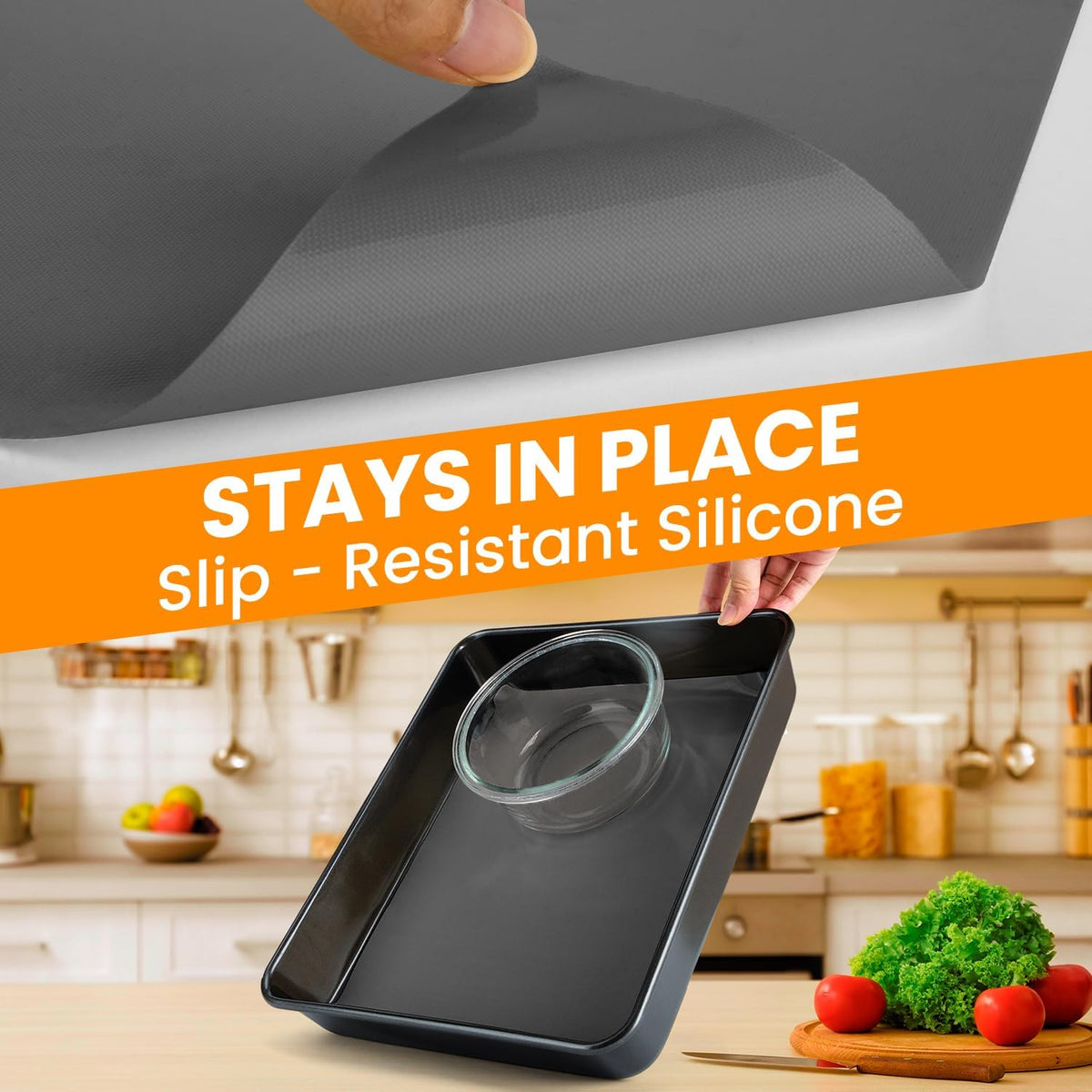 Silicone Baking Mat Roll -Reusable &amp; Best German Silicone Mat Roll-Heat Resistant Freeze Dryer Mat Non Stick Pastry Mat Dough Rolling Mat, Non Slip Countertop Protector Mat, Cut to Size Silicone Mat