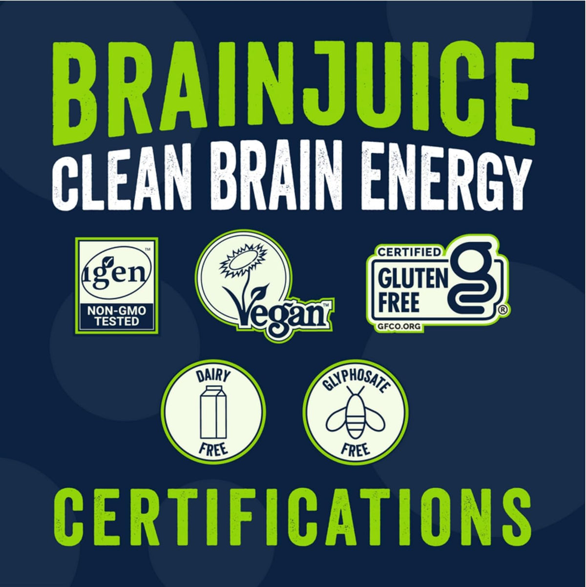 BrainJuice Classic Green Tea Nootropic Supplement Shot, 2.5 fl oz, 12 Pack