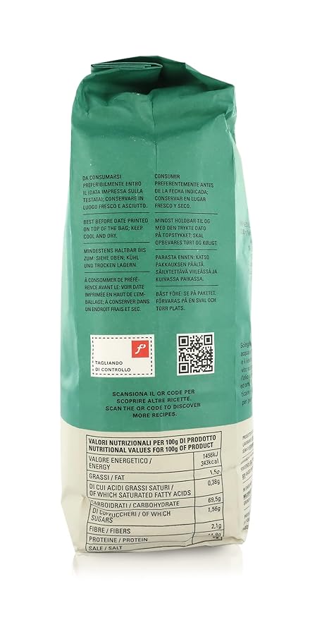 Molino Pasini Soft Wheat Flour Type "0" Ideal for Pizza, Origin: Italy, 1 Kg / 2.20 Lb