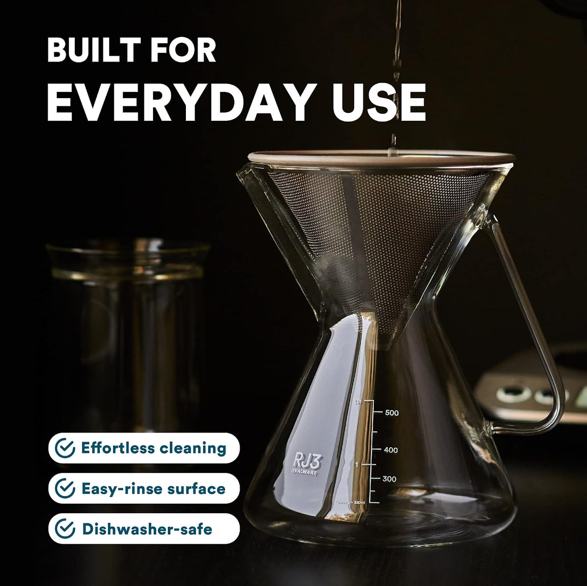 ovalware Pour Over Coffee Maker Set 17oz/0.5L