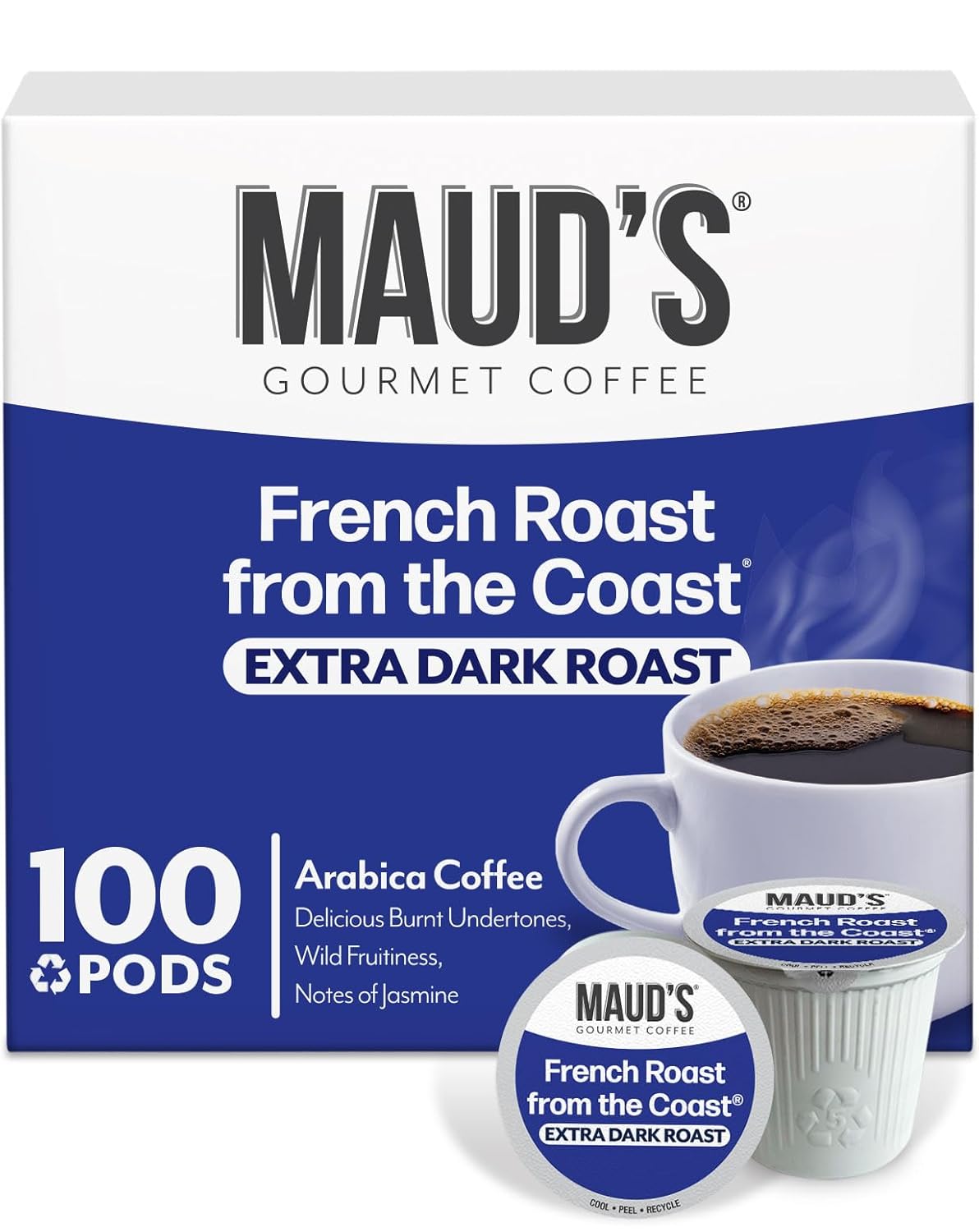 Maud's French Dark Roast Coffee Pods 100ct