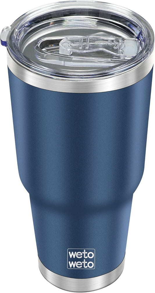 WETOWETO 30oz Tumbler with Lid, Stainless Steel Vacuum Insulated Water Coffee Tumbler, Double Wall Powder Coated Travel Mug