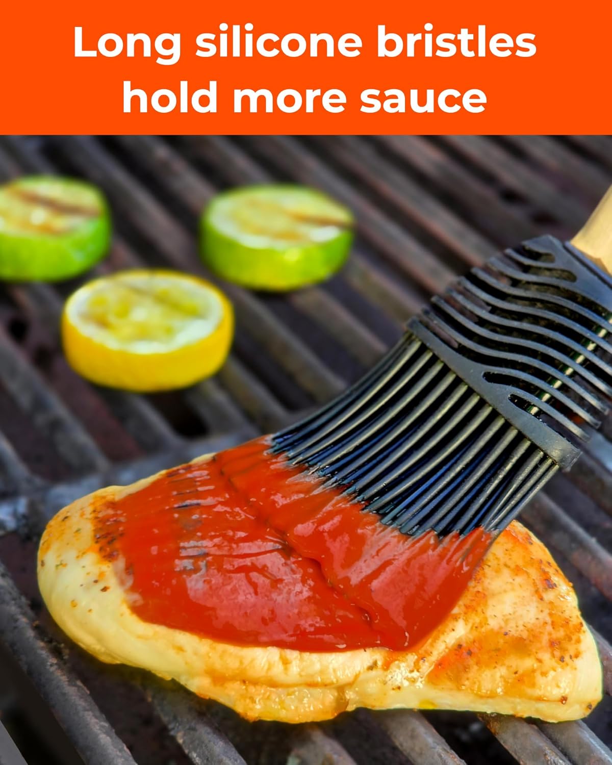 Grill Basting Mop – Silicone BBQ Basting Brush for Cooking, Oil & Sauce Brush for Grilling, Heat-Resistant Baster Brush