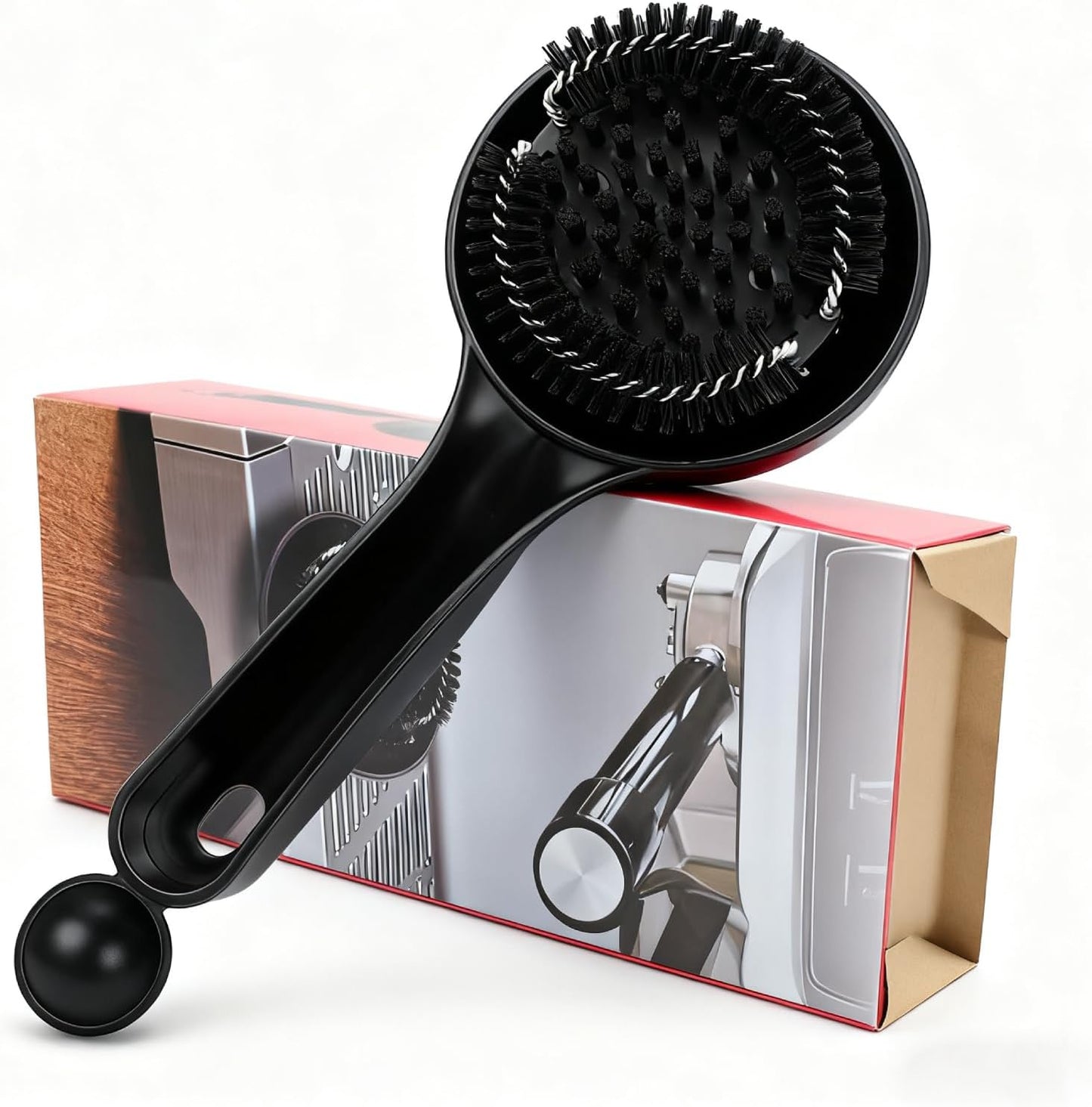 Yosoo Health Gear Coffee Machine Brush, Efficient 58mm Grouphead Brush with Water Deflector for Simple, Long Lasting POM Handle, Optimal Performance