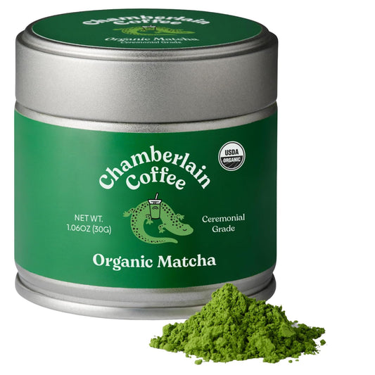 Chamberlain Coffee Green Tea Ceremonial Grade A Matcha Tin, 30 Servings