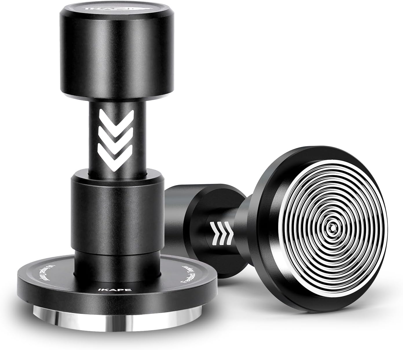 IKAPE 58.35MM V6 Impact Espresso Tamper with Sound Feedback, 15lb/30lb Interchangeable Springs, Espr