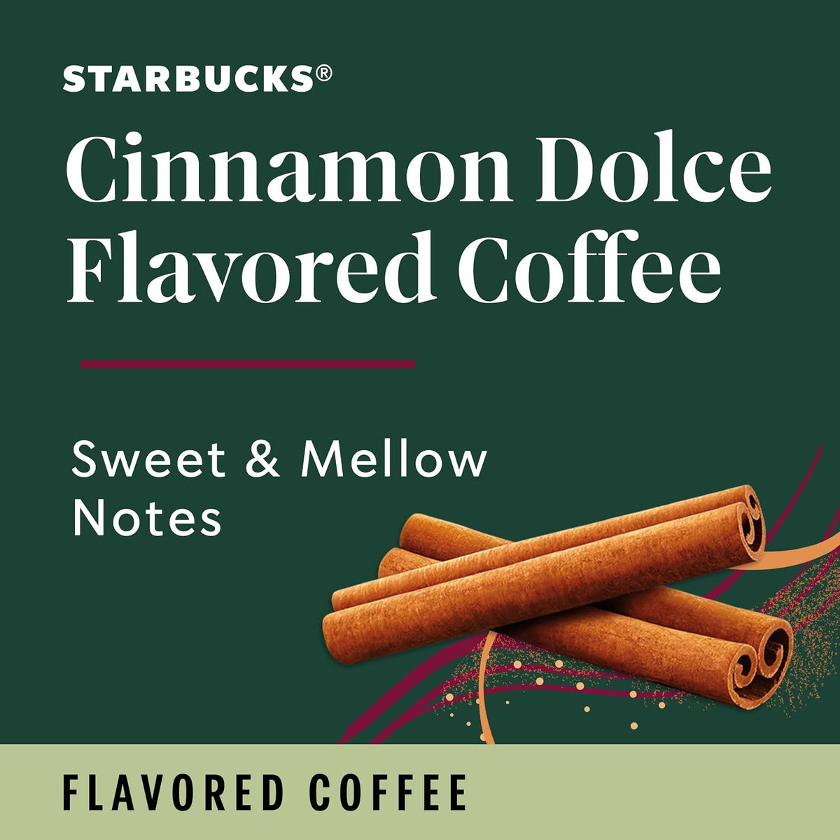Starbucks Ground Coffee, Flavored Hot or Iced Coffee, Cinnamon Dolce, Six 11 oz Bags