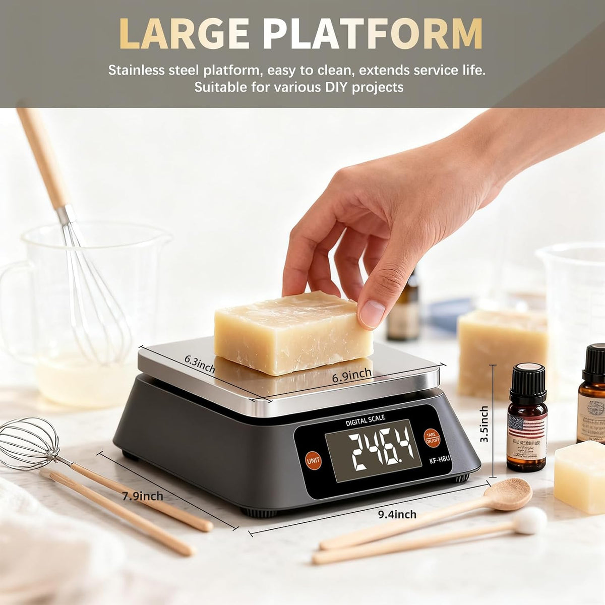 Commercial Kitchen Scale with% Rate, YONCON KF-H8U 22lb/0.02oz Food Scale