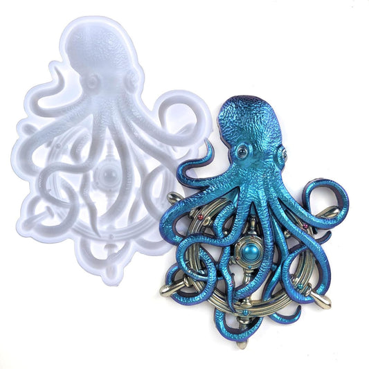 Octopus Resin Mold, Cute Silicone Octopus Epoxy Molds, 3D Large Animal Silicone Molds for Resin Casting, Wall Hanging,