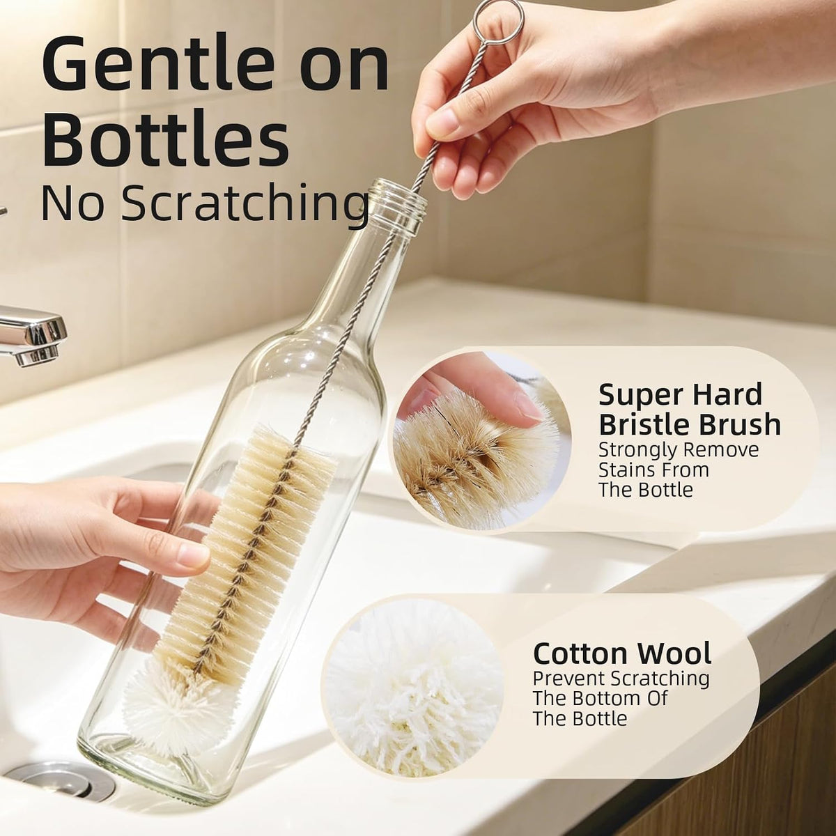 Masthome 9 Pcs Bottle Brush Set,Bendable Flexible Pipe Cleaning Kit