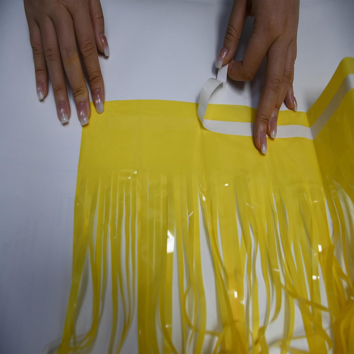 BRAVESHINE Fringe Curtain Backdrop | 2PCS | Pastel Yellow Party Decorations