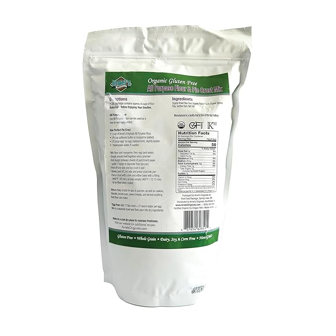 All Purpose Flour & Pie Crust Mix, Certified Gluten free, Organic, non-GMO Verified, Certified Kosher, Gluten Free Baking, 2 Pounds