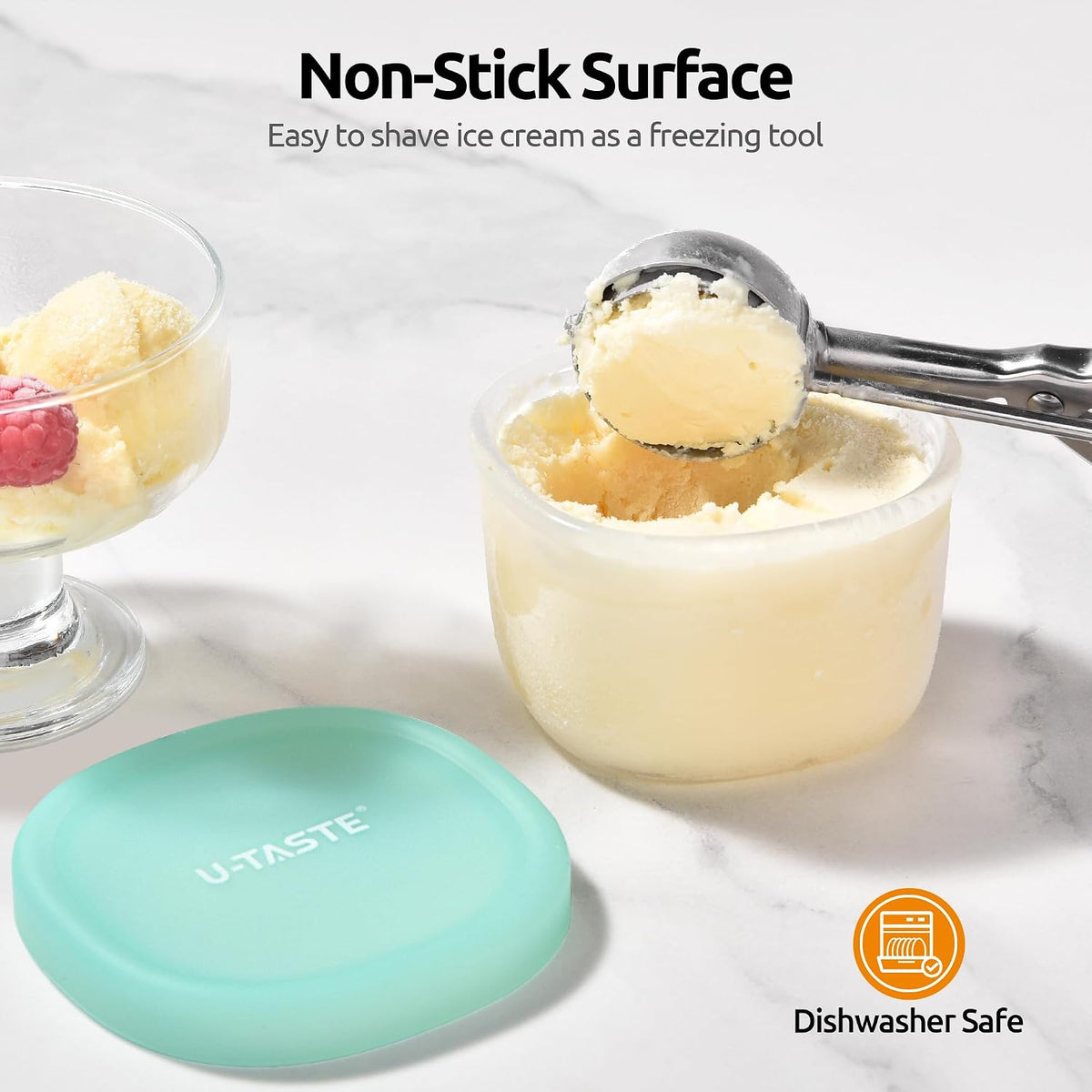 U-Taste Silicone Container with Lids, Small Mini Food Storage, 6oz * 2
