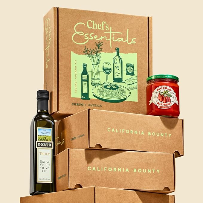 Corto x Stanislaus Chef’s Essentials Kit – TRULY Extra Virgin Olive Oil - Ultra-Fresh Fall Harvest & Piccolo Datterini Baby Plum Tomatoes – Handpicked - Loved by Pro Chefs now for Home Chefs