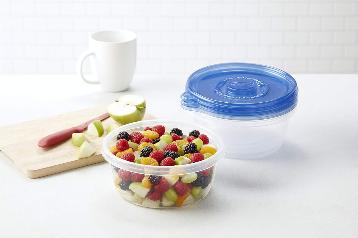 Glad Big Bowl Food Storage Containers, Large Round - (48 Oz) - 3 Count, Standard