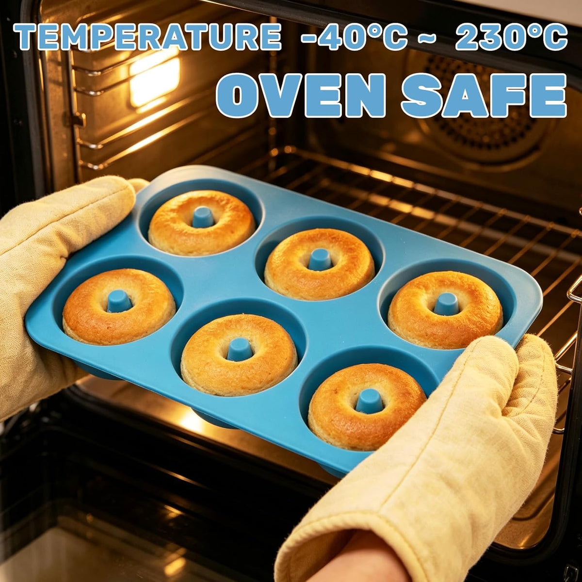 Aichoof Non-Stick Silicone Donut Pan Set of 2