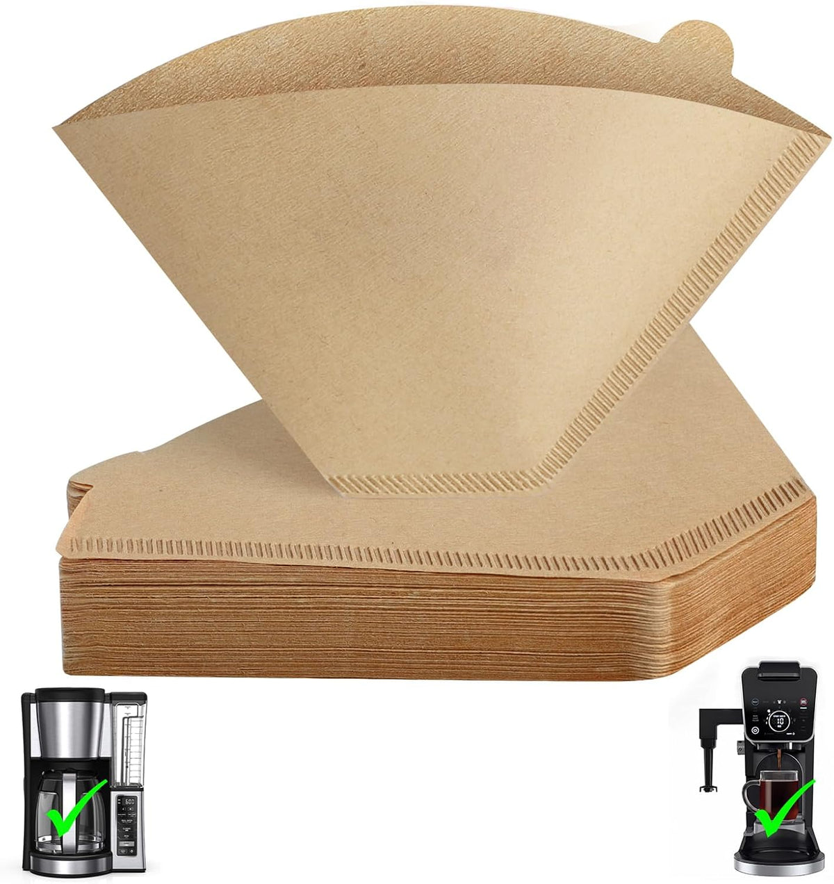 Clinuse 160Pcs #4 Coffee Filters 8-12 Cup, Filters for Ninja Coffee Maker