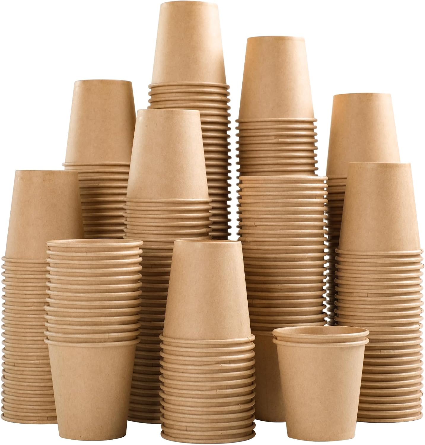400 Pack 3 oz Kraft Paper Cups, Disposable Bathroom Cups, Mini Mouthwash Cups, Hot/Cold Beverage Dri