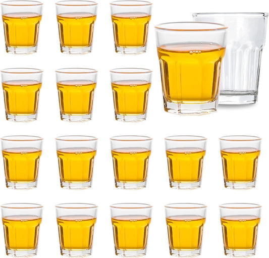 16 Piece Shot Glasses Set 50ML/1.5oz.Small Espresso and LiquorGlasses for Whiskey TequilaVodka, Thick Glass Cups forPotter Style Cocktails Bar Party
