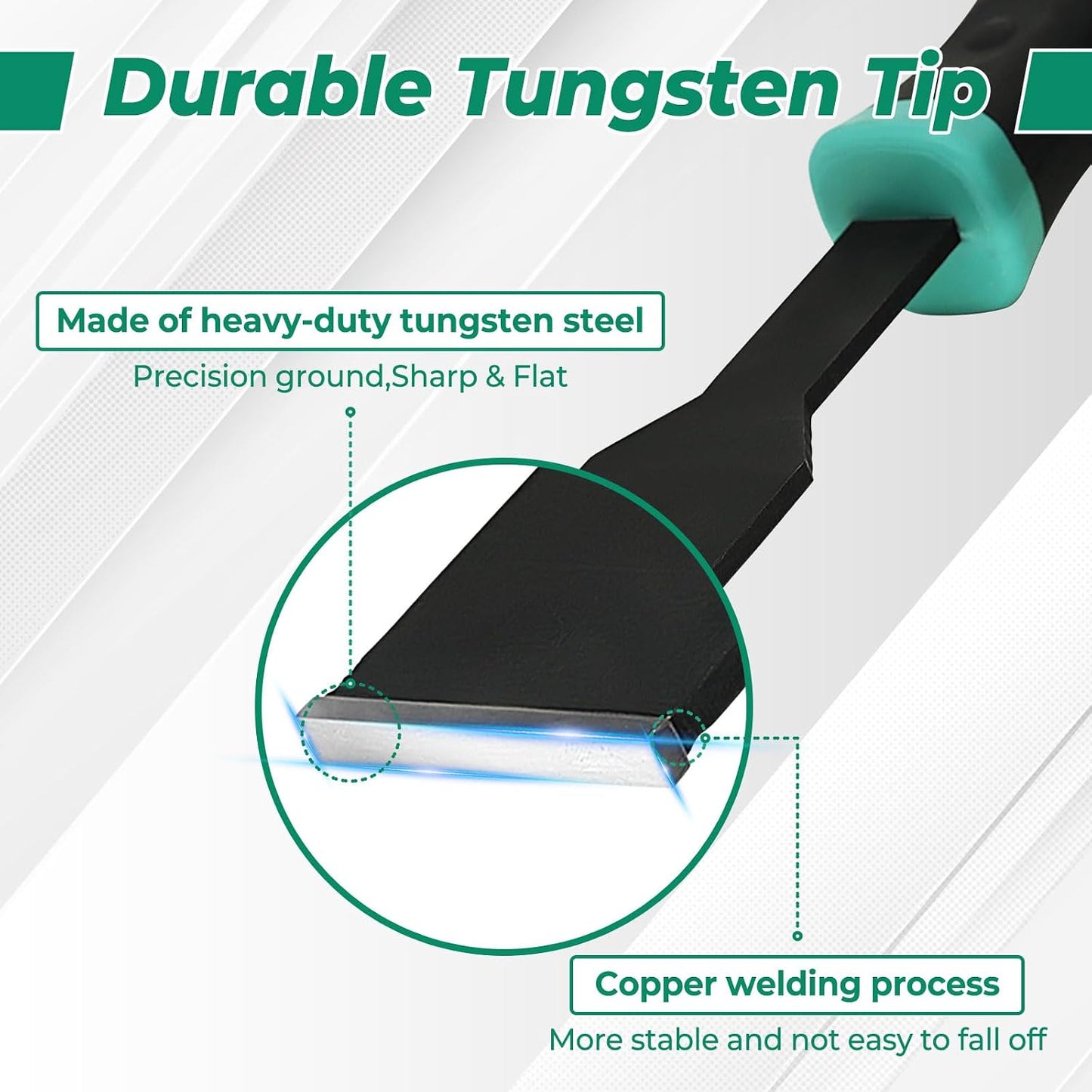 Carbide Scraper(5/8"),Super Gasket Scraper Remover,Green | Durable Tungsten Tip,Comfatable Handle,for Remove Gaskets, Carbon and More from Varied Surfaces,for Metal and Automotive