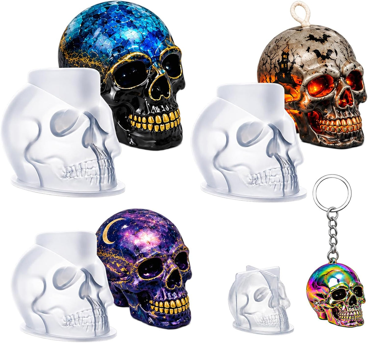 LET'S RESIN 3D Skull Resin Molds