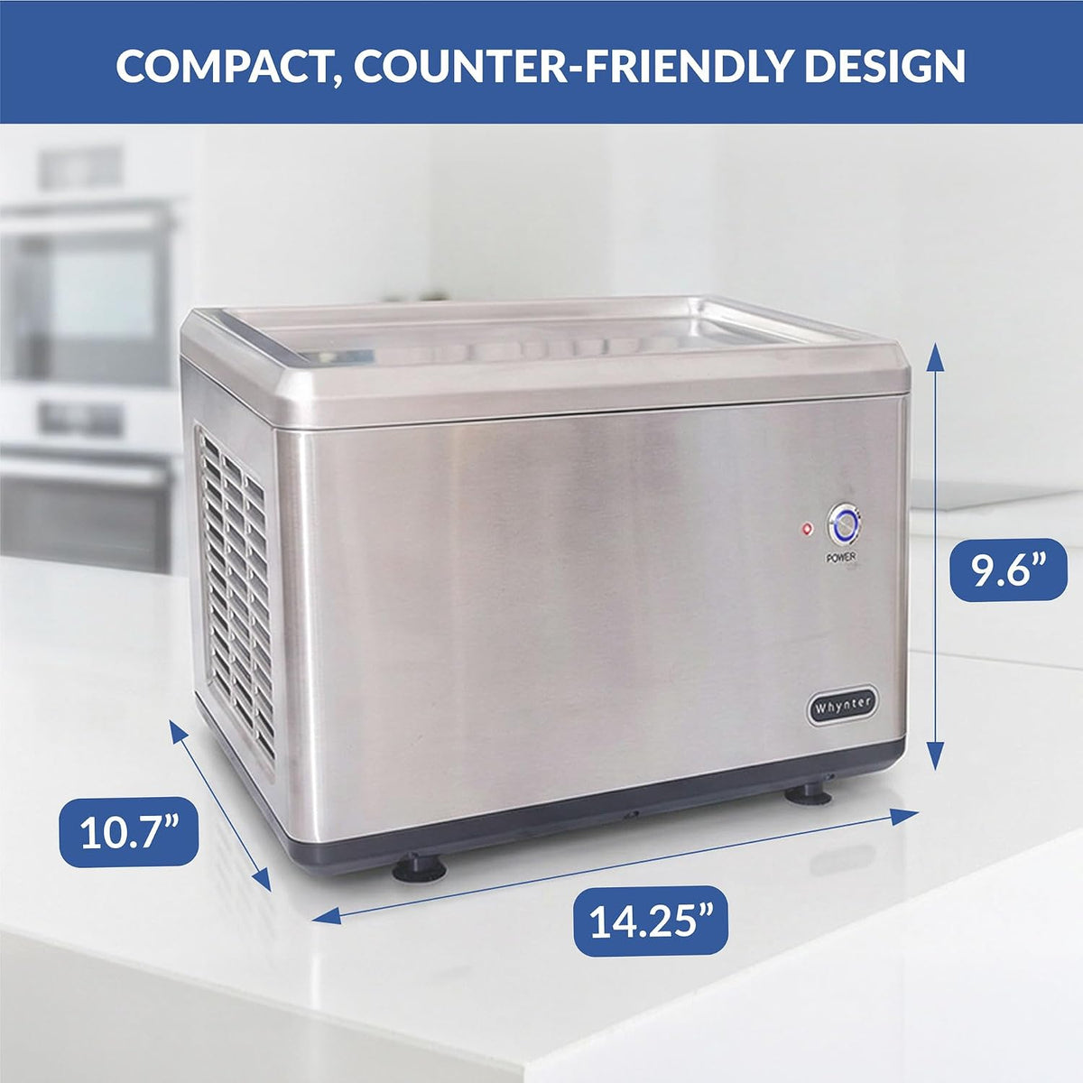 Whynter ICR-300SS 0.5-Quart Stainless Steel Rolled Ice Cream Maker With Compressor