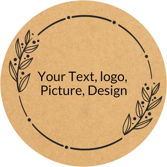 Custom Stickers Kraft Paper Labels Personalized Withe Text, Business Logo Customized Food Jars Labels Bakery Label Sticker