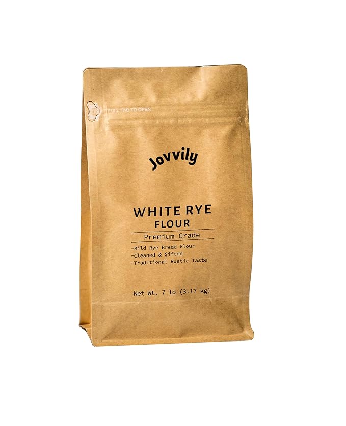 Jovvily White Rye Flour - 7 lb - Bread & Biscuits - Cleaned & Sifted - Always Pure